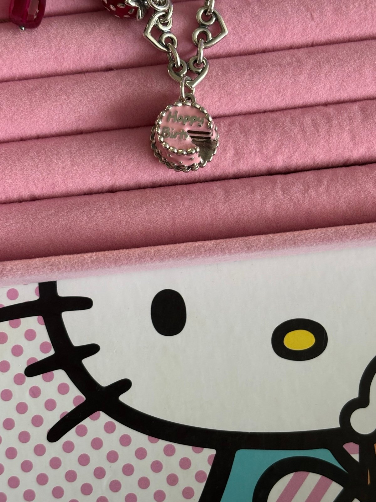 James Avery pink enamel bday cake charm