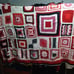 Vintage Hand Made Geometric Granny Squares Crochet Afghan Blanket Home Decor