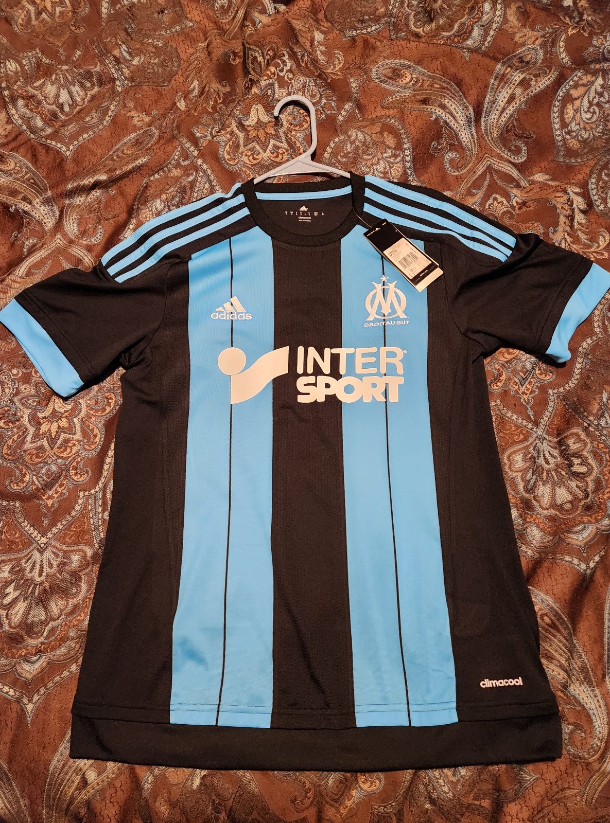 BNWT Rare Olympique Marseille 2015/2016 Alessandrini Away Soccer Jersey Size S