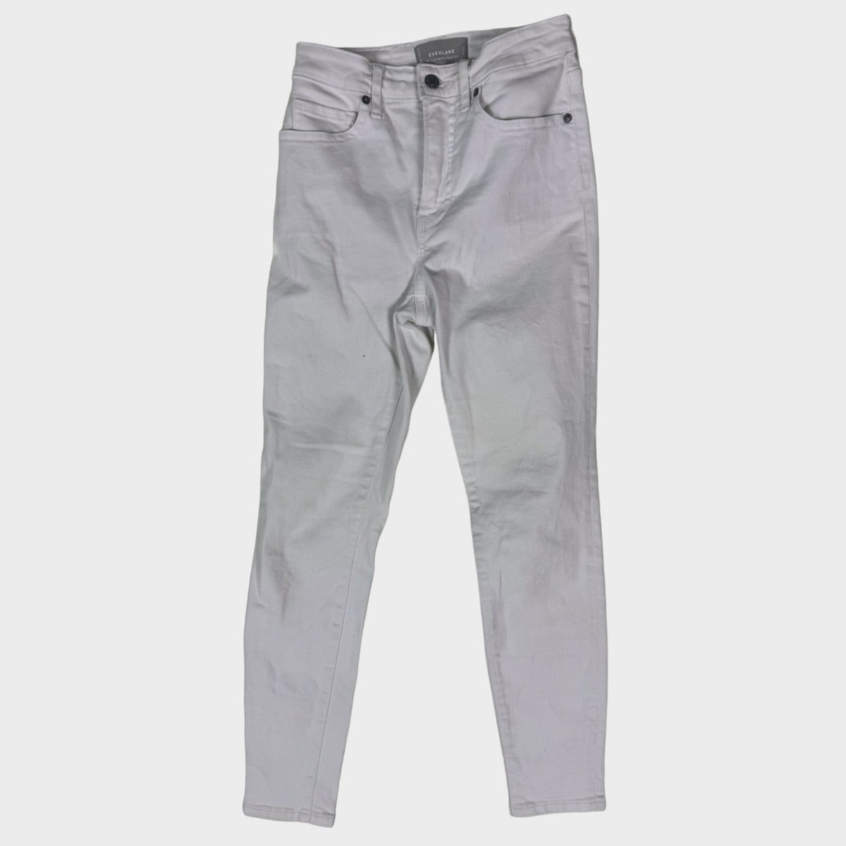 Everlane Crop 25 Curvy High Rise Skinny Jeans White