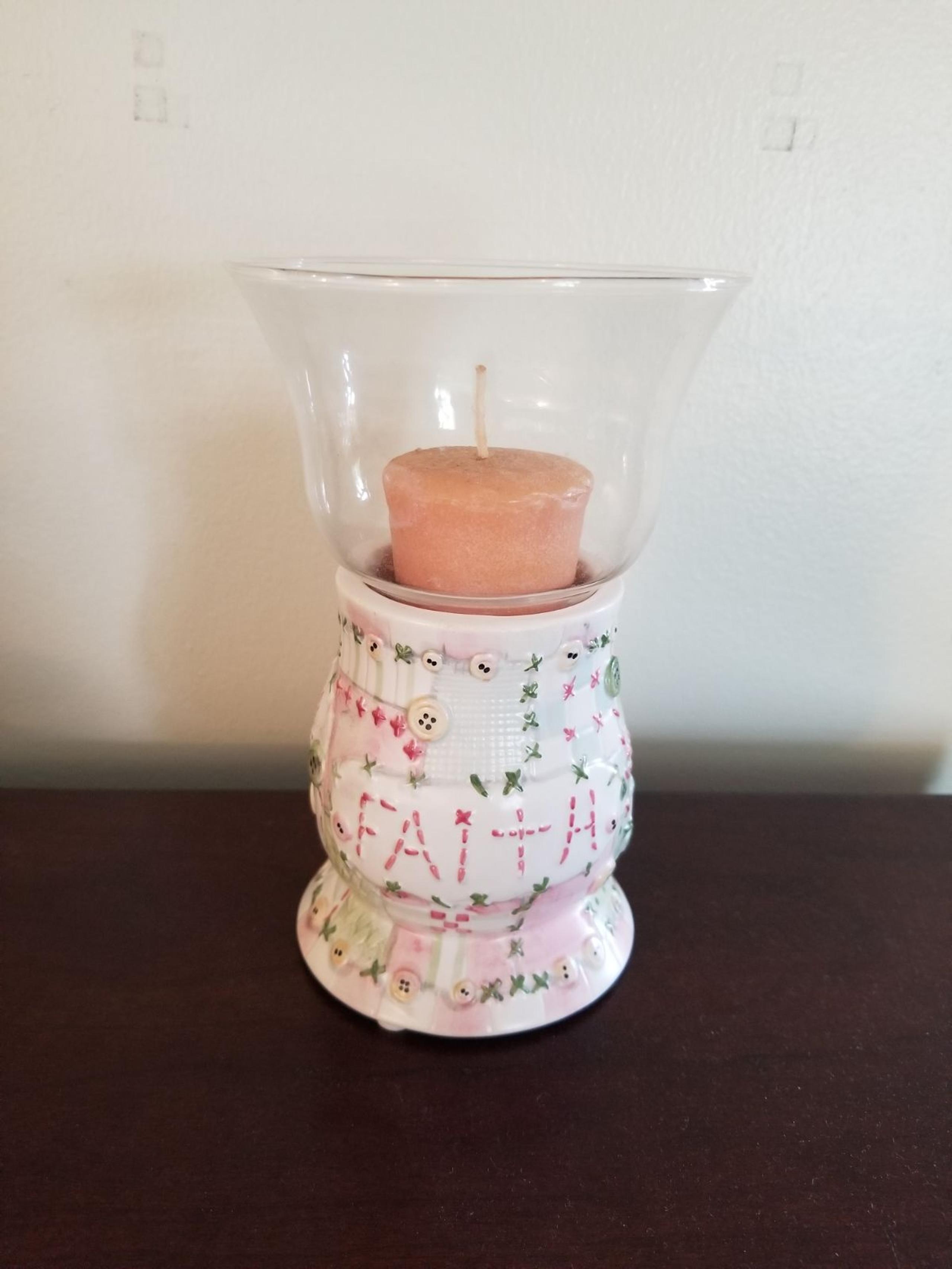 Hallmark Country Quilt Candle Holder