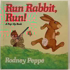 Run Rabbit, Run! A Pop-Up book by Rodney Peppe 1982 Hardback 0440073979