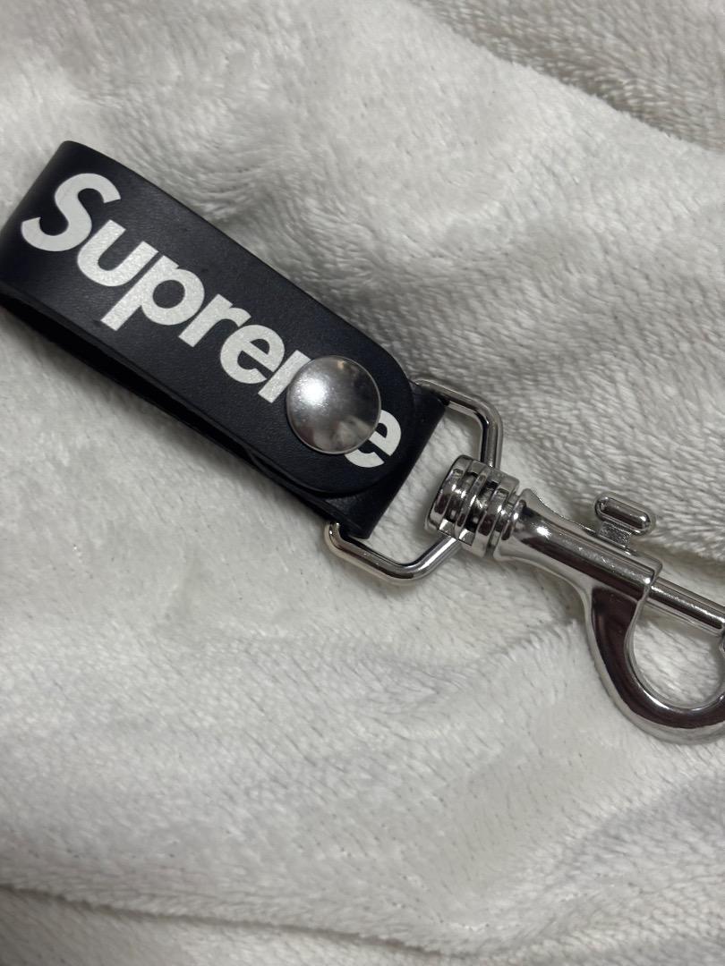 New Supreme 21SS Leather Key Loop Keyring