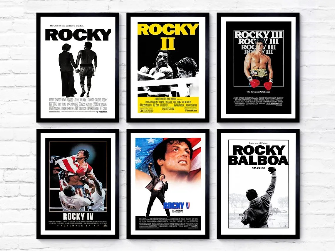 Rocky - Set of 6 Posters - Rocky 1, 2, 3, 4, 5 & 6 - 1976 - 2006 - Movie Poster