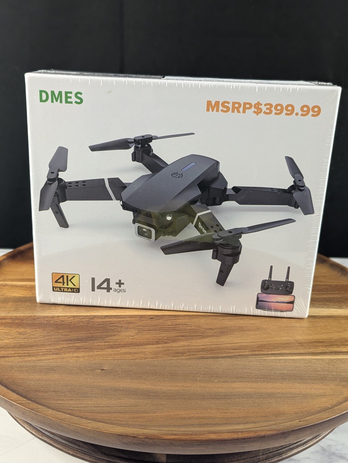 Dmes Mini Folding Drone Grey With Camera
