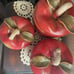 Vintage 3 Piece Ceramic Apple Canister Set