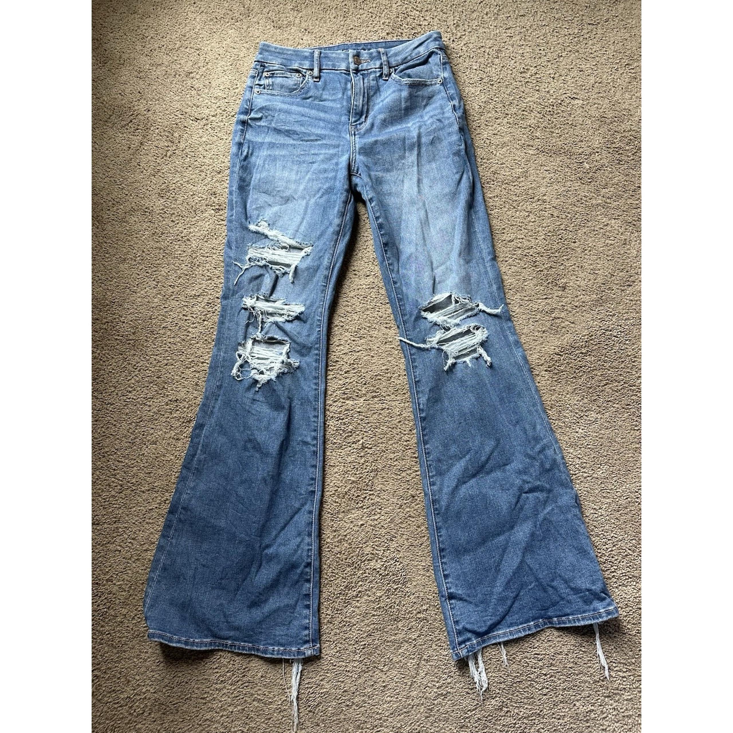 American Eagle Curvy Super High Rise Flare - Size 4