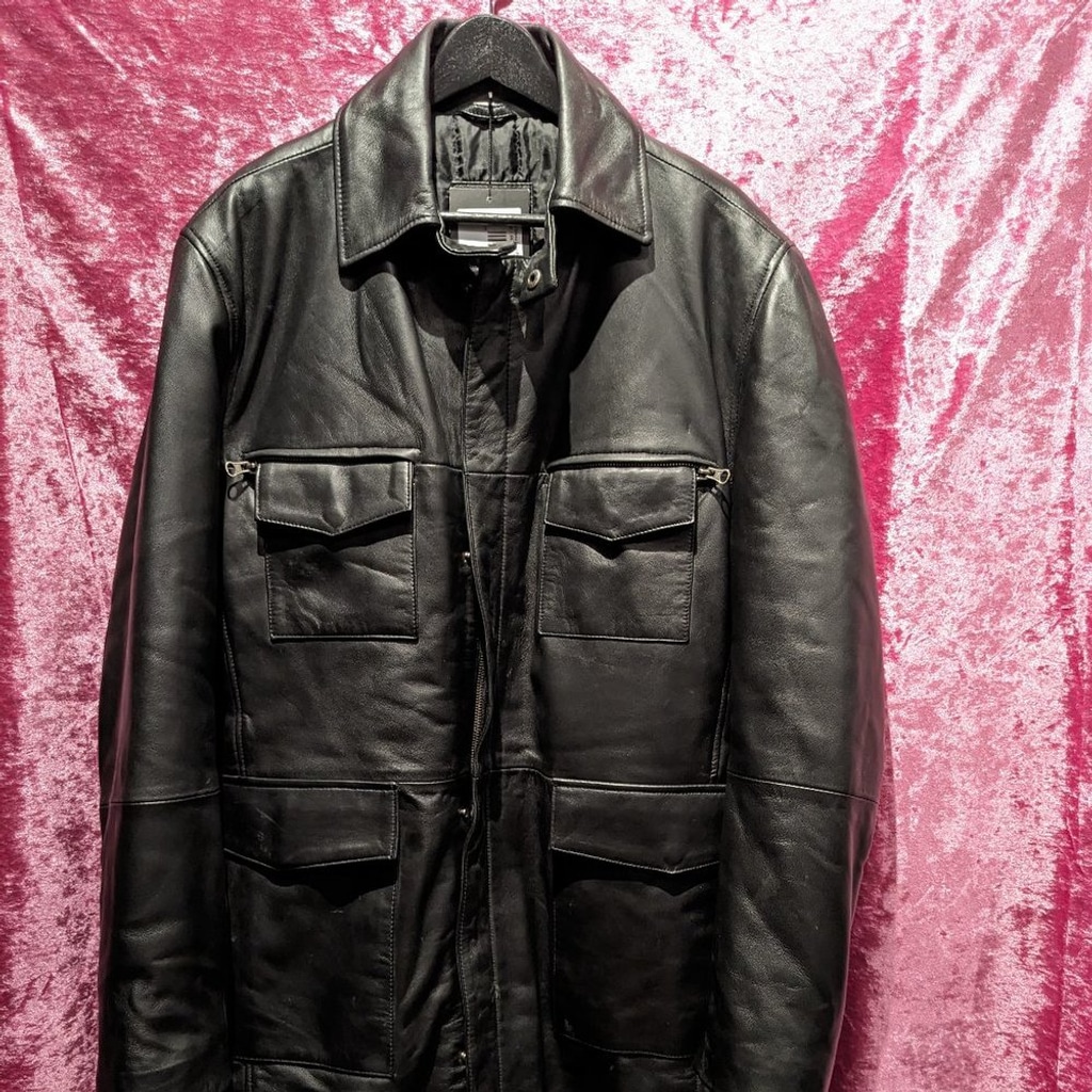 Shelby Women’s Four Pocket Black Leather Car Coat XXXL 3XL