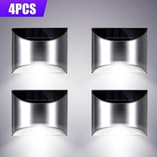Solar Powered LED Wall Light Control Gutter Fence Outdoor Garden Lamp Waterproof