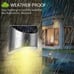 Solar Powered LED Wall Light Control Gutter Fence Outdoor Garden Lamp Waterproof