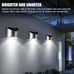 Solar Powered LED Wall Light Control Gutter Fence Outdoor Garden Lamp Waterproof