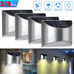Solar Powered LED Wall Light Control Gutter Fence Outdoor Garden Lamp Waterproof