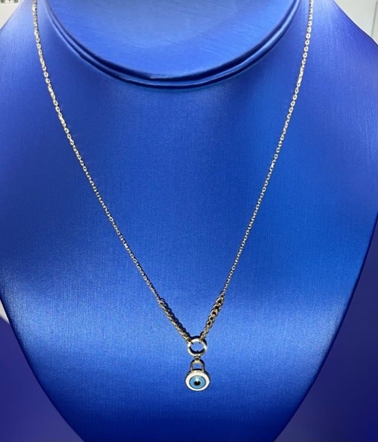 Evil Eye 18K Gold Necklace