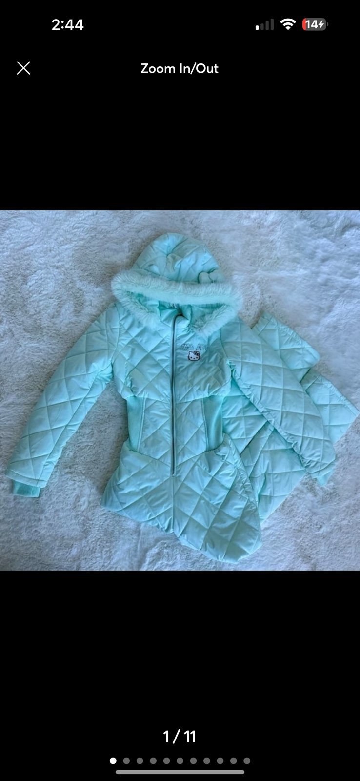 Forever 21 Hello Kitty LIMITED EDITION Mint Green Snowsuit NWT Woman’s large