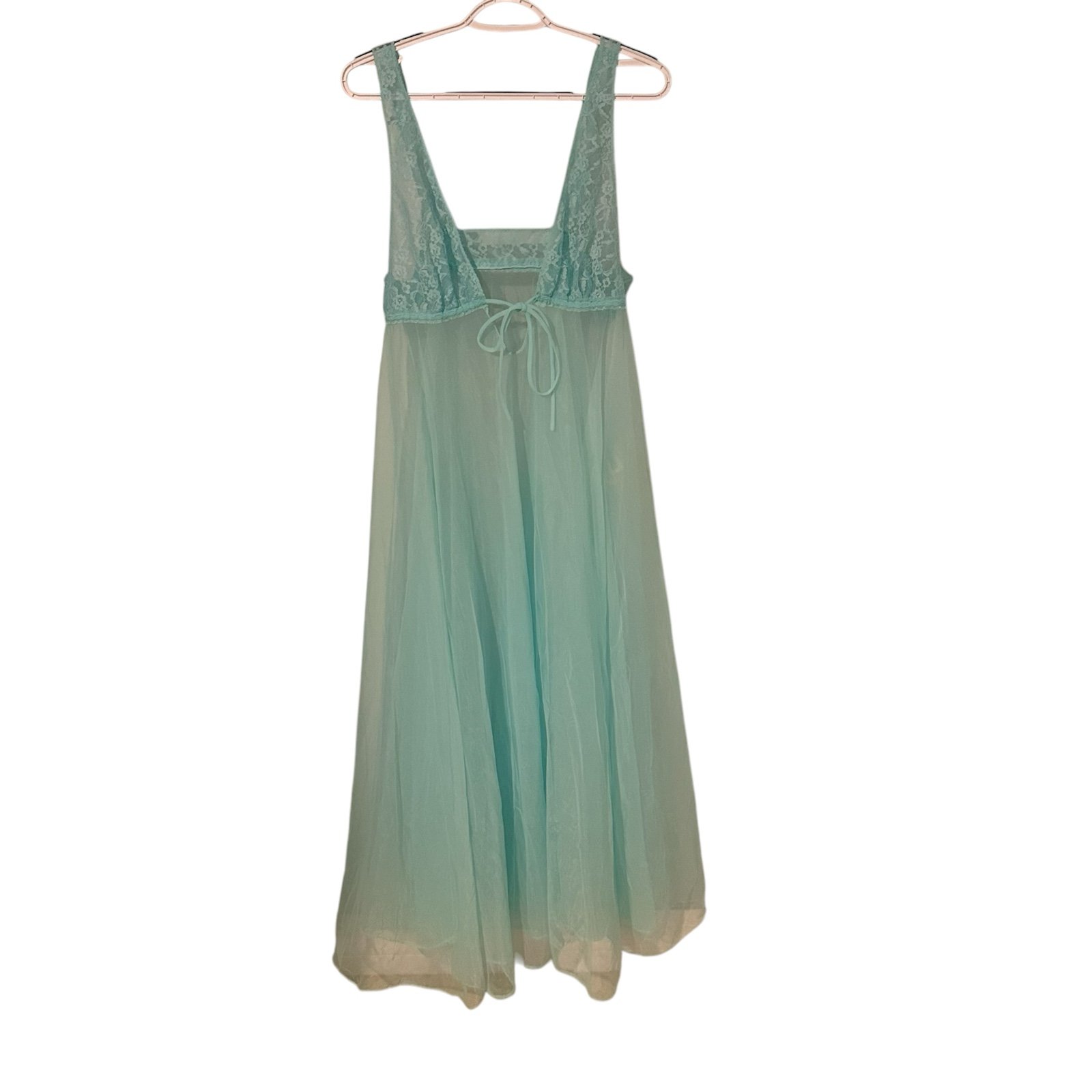 Frederick’s of hollywood women’s light blue mesh flowy lingerie/nightwear large