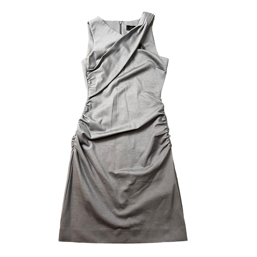 Banana Republic Women's Gray Ruched Tank Dress Size 0 Sleeveless