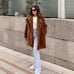 MANGO NWT Sz XS TEDDY Faux Fur Brown Coat Jacket Blogger's FAV. NEW