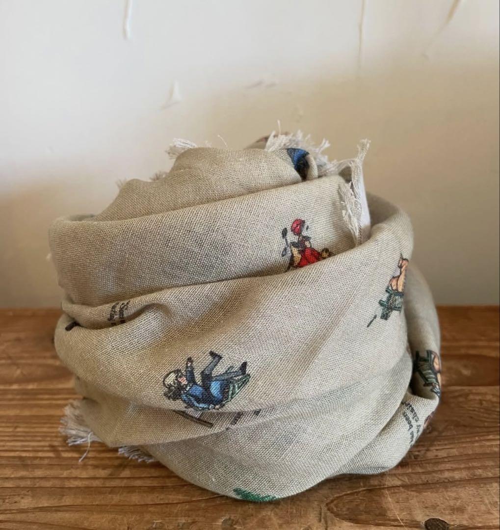 R&D.M.Co- This Season's BROWN BEARS GAUZE SHAWL Scarves