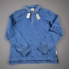 Todd Snyder Medium Indigo Rugby Polo Shirt size XS Blue Long Sleeve NWT 158