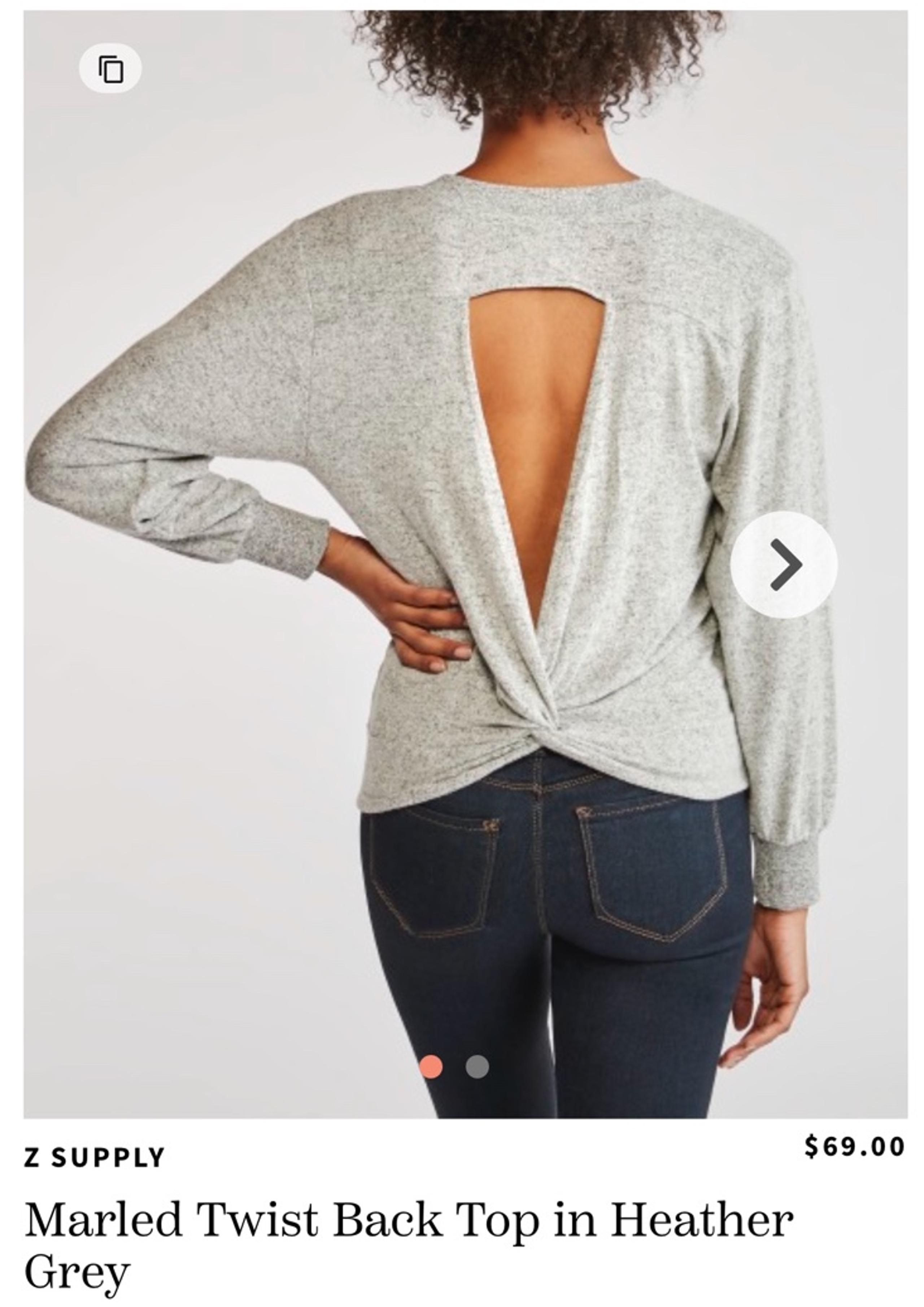 Z Supply The Marled Twist Back Top Size XS