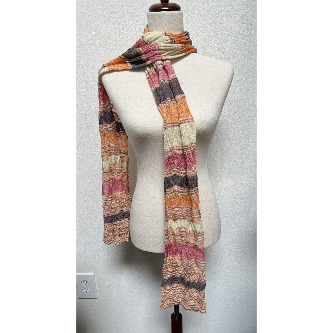 Missoni 354 Wool Blend Made In Italy Scarf
