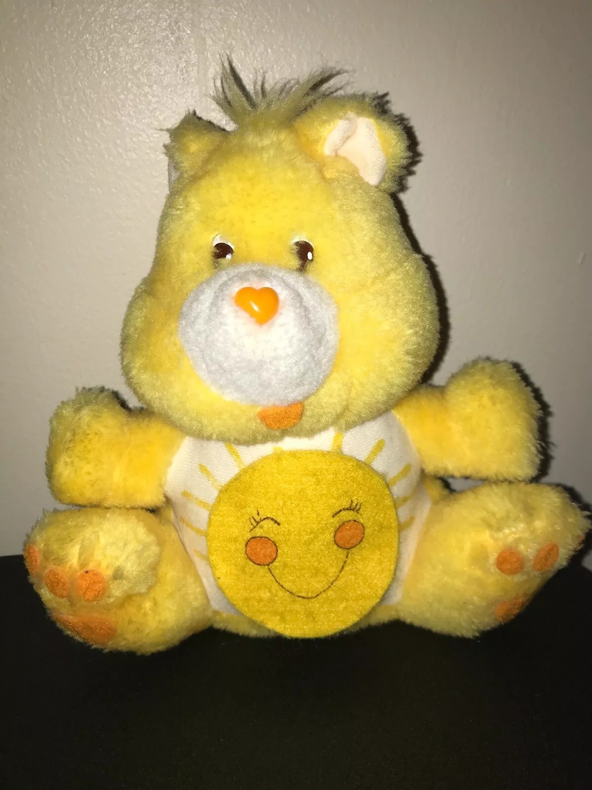 Vintage 1984 American Greetings Care Bears 9 Funshine Bear Plush Bank Nostalgia