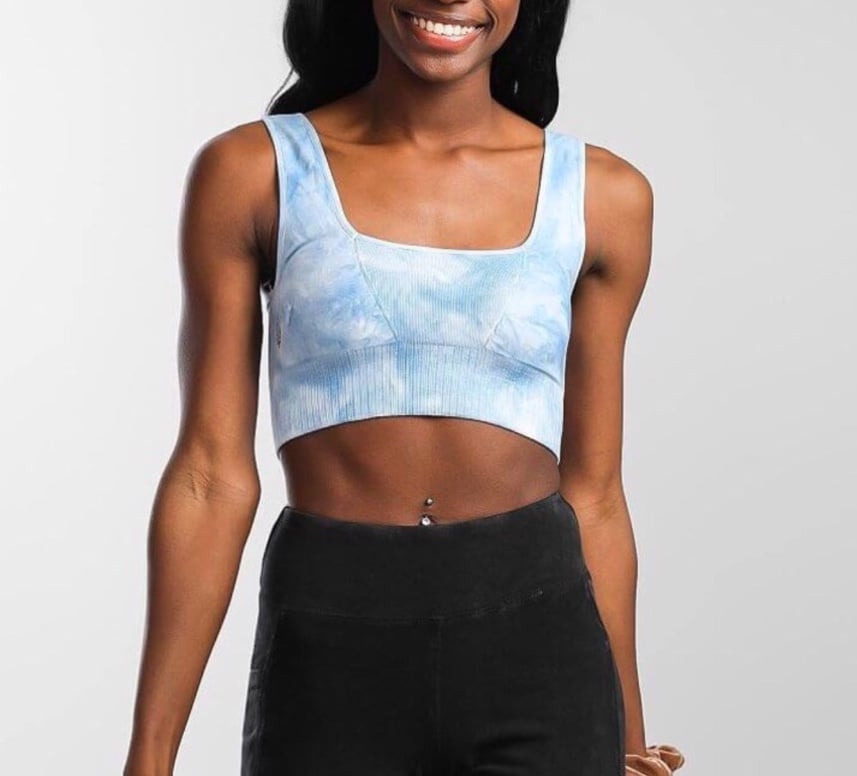 FREE PEOPLE GOOD KARMA TIE DYE SQUARE NECK BRA
