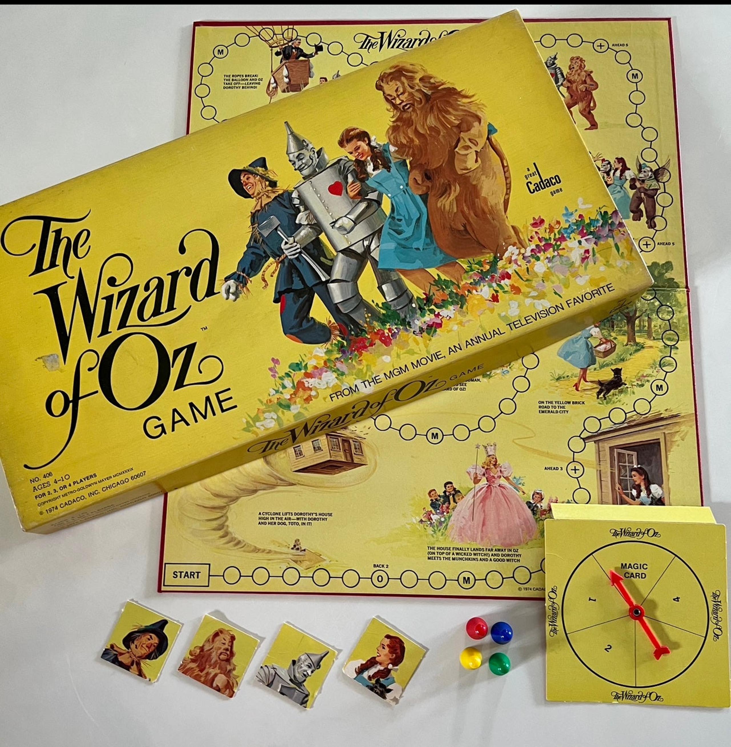 The Wizard Of Oz Game 1974 Cadaco Vintage Board Game  Complete