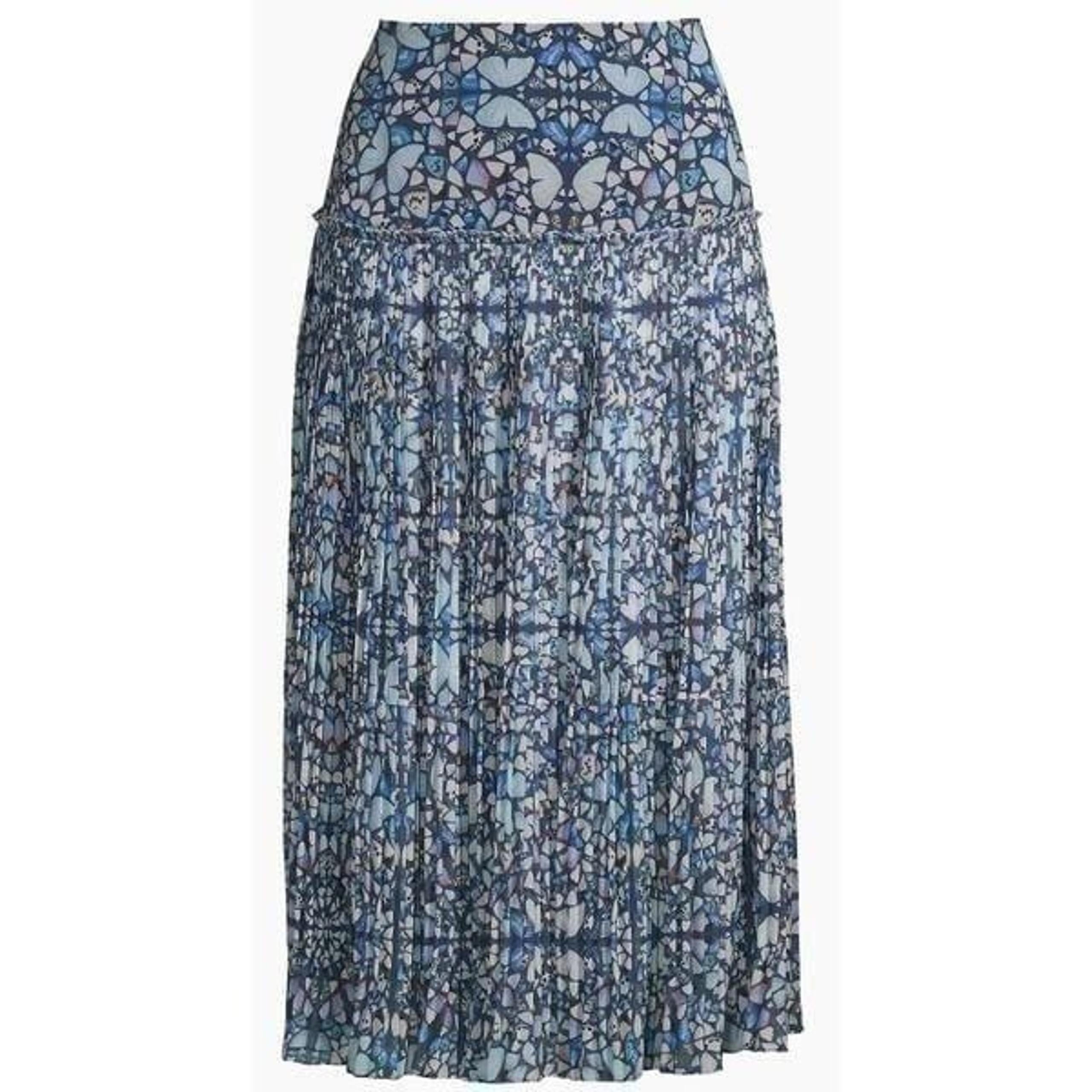 Ted Baker Lailaah Corrugated Pleat Midi Skirt NWT Size 4=US 10