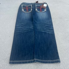 Y2K baggy Southpole style ablanche jeans