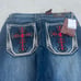 Y2K baggy Southpole style ablanche jeans