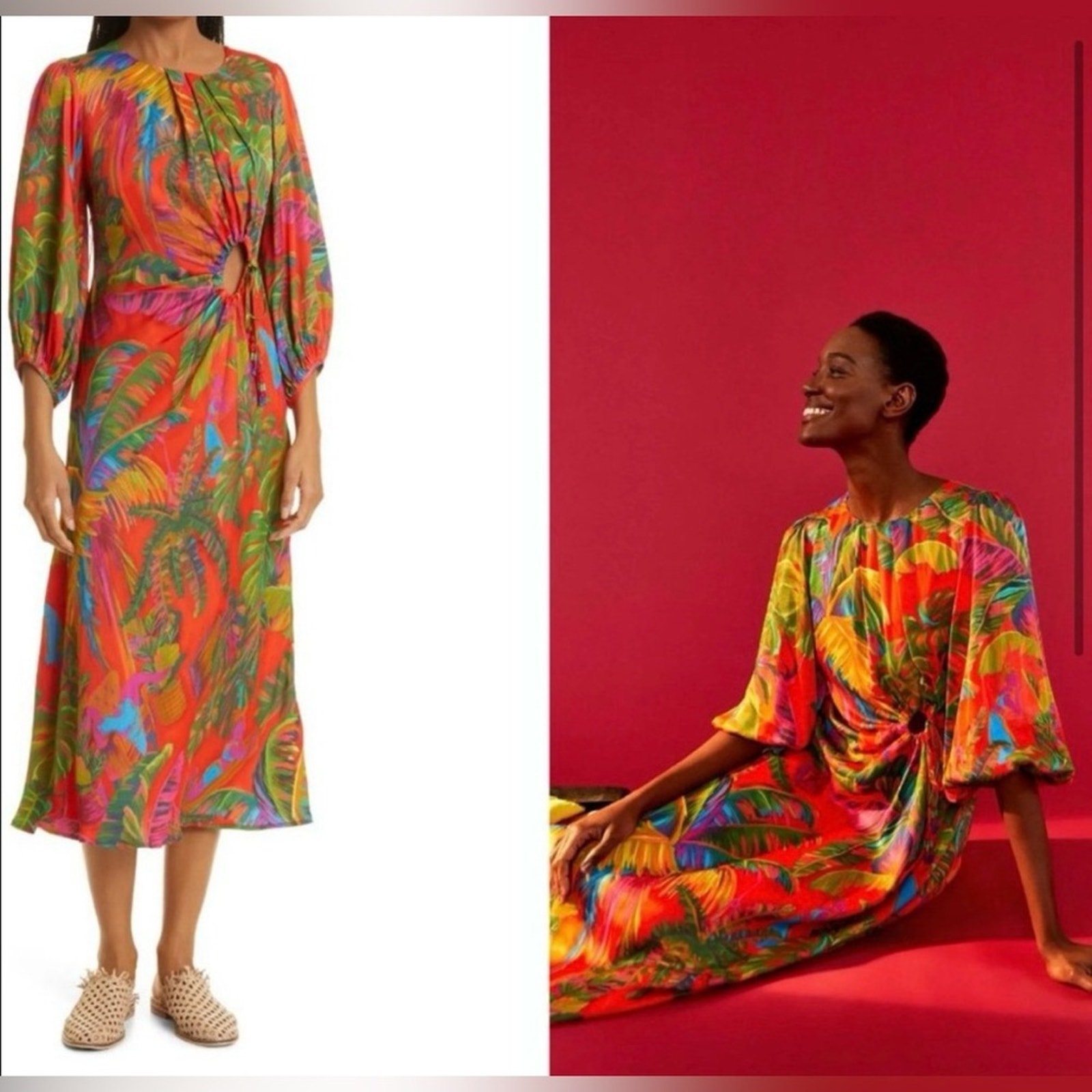 Farm Rio Urban Jungle Midi Dress