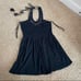 JUICY COUTURE BLACK TASSEL CROCHET HALTER TOP M
