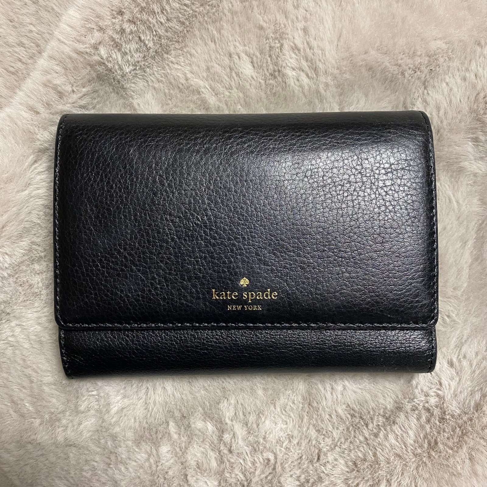 NWT Kate Spade black wallet Callie grey street