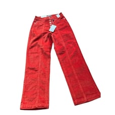 Judy Blue Women's High Rise Button Fly Red Corduroy Ankle Pants Size 1/25