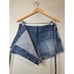Free People Women's Size 6 Blue Emmy Denim Skorts Jean Skirt Shorts