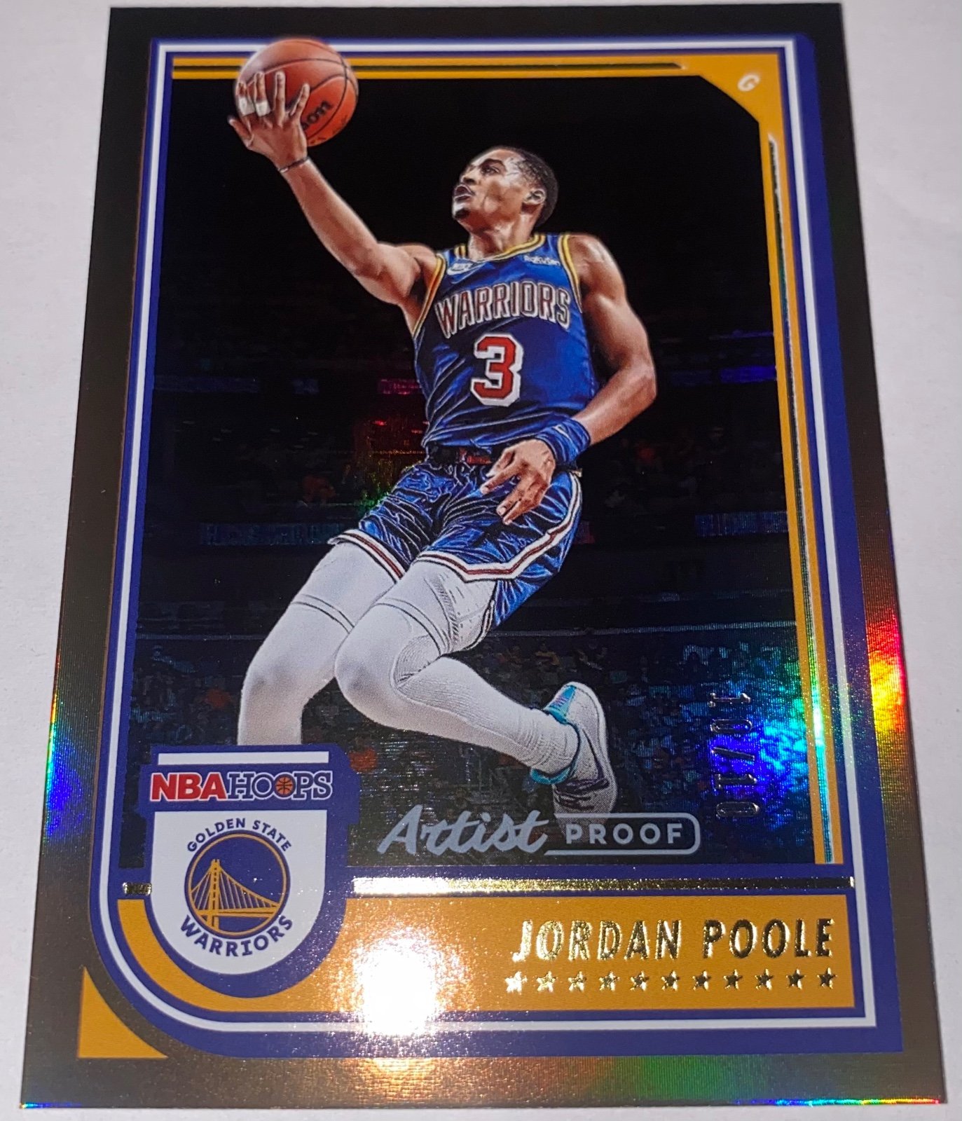 2022-23 Panini NBA Hoops Artist Proof Gold 10/10 Jordan Poole #226 RARE WARRIORS
