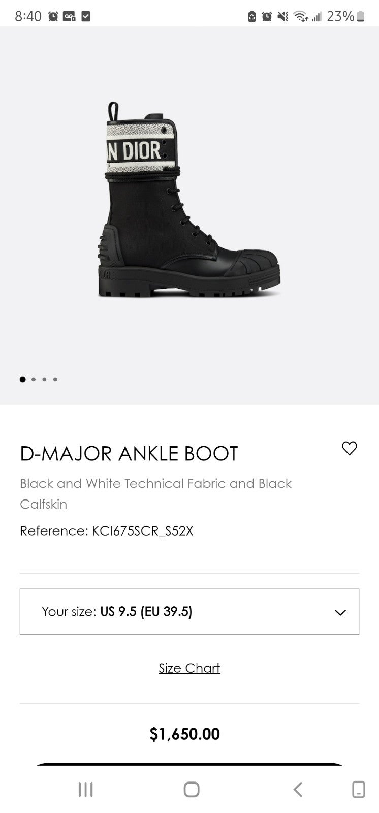 Brand new dior boots