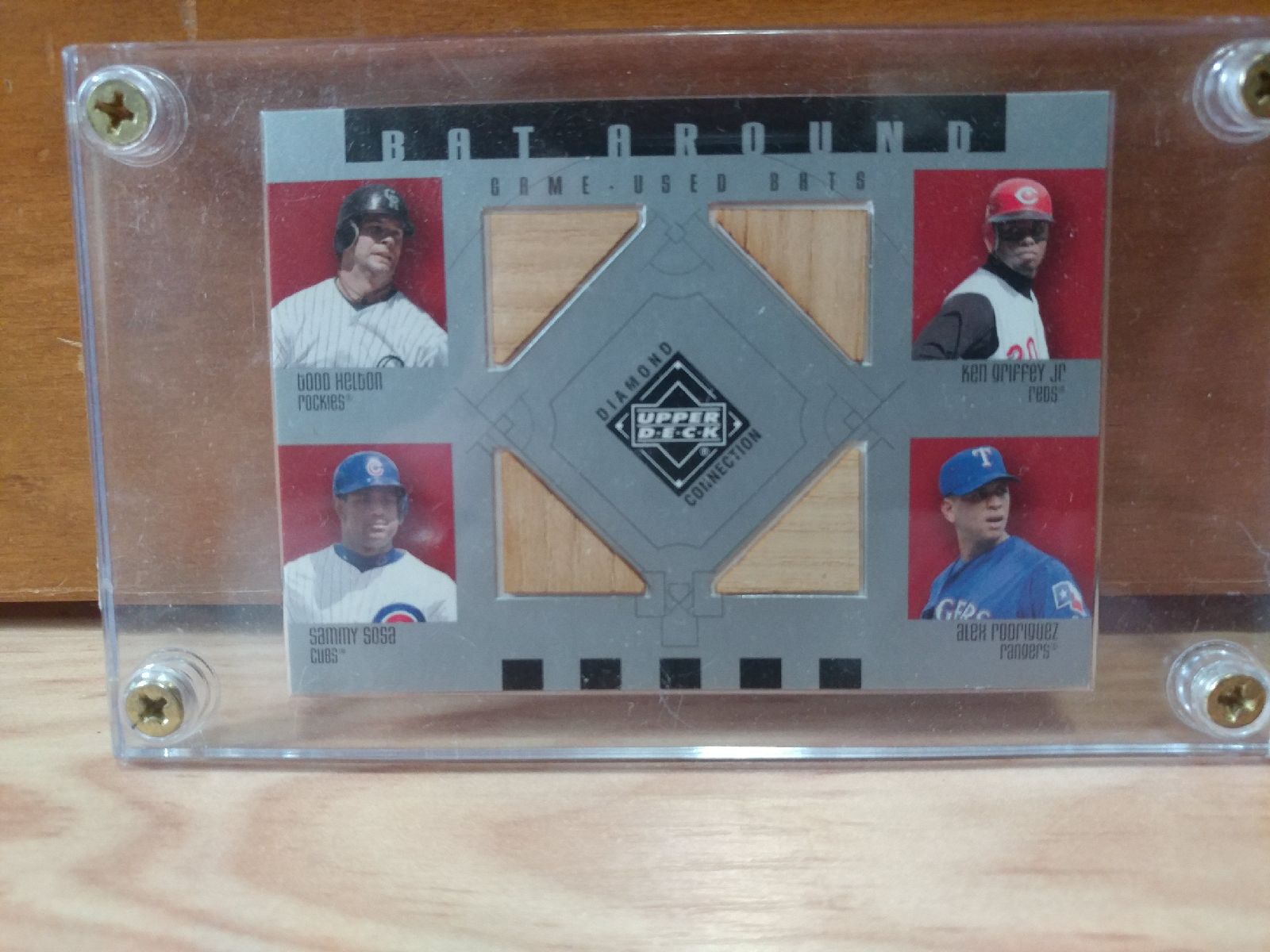Griffey/A-Rod/Sosa/Helton Quad relic bat