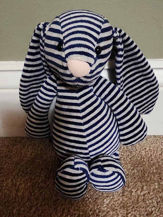 Special Edition Frankie the Striped Bunny Jellycat-VHTF