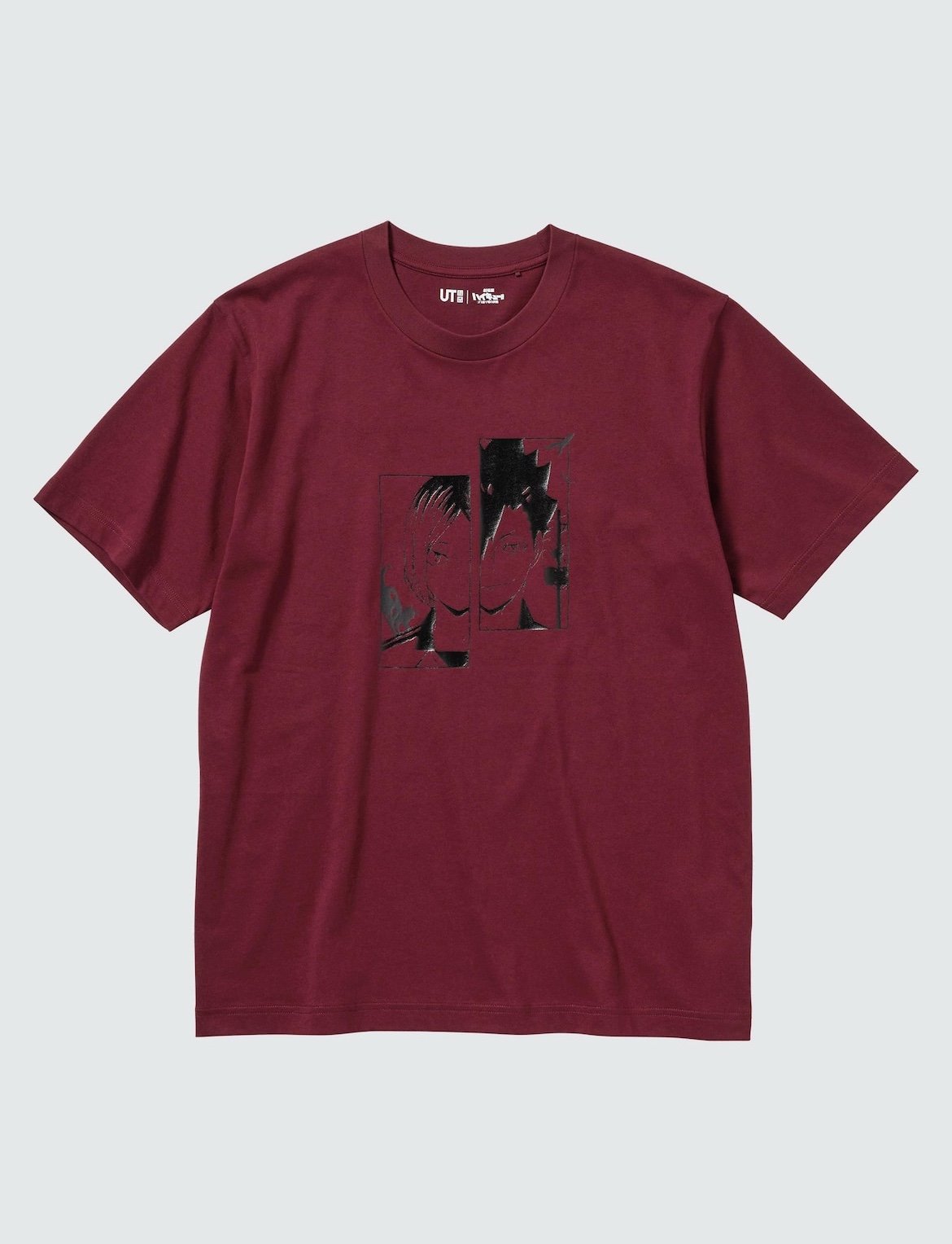 Uniqlo Haikyuu Anime Graphic Short Sleeve T-Shirt Size XL Dark Red NWT