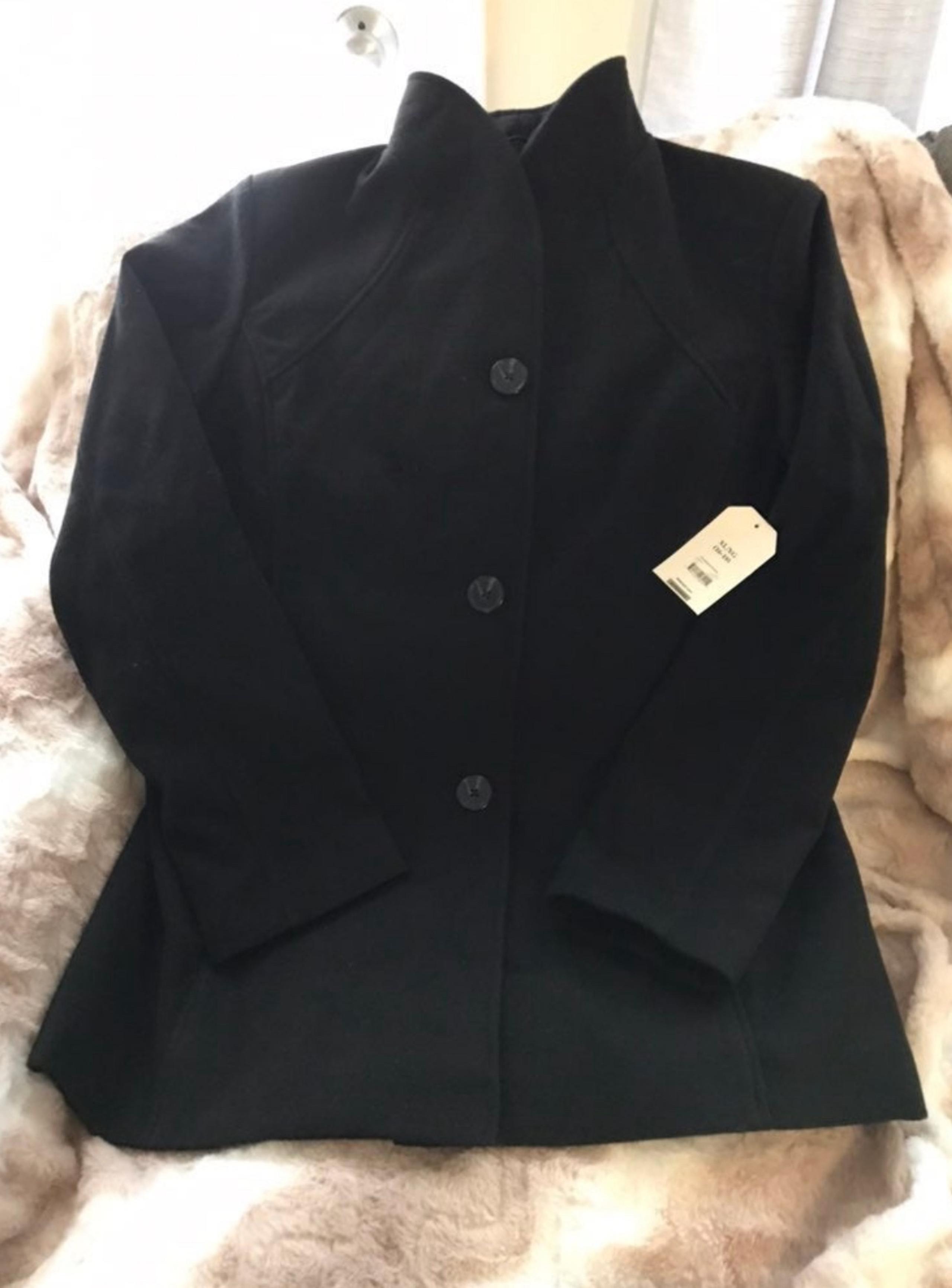 Brand New Black Peacoat - Faded Glory