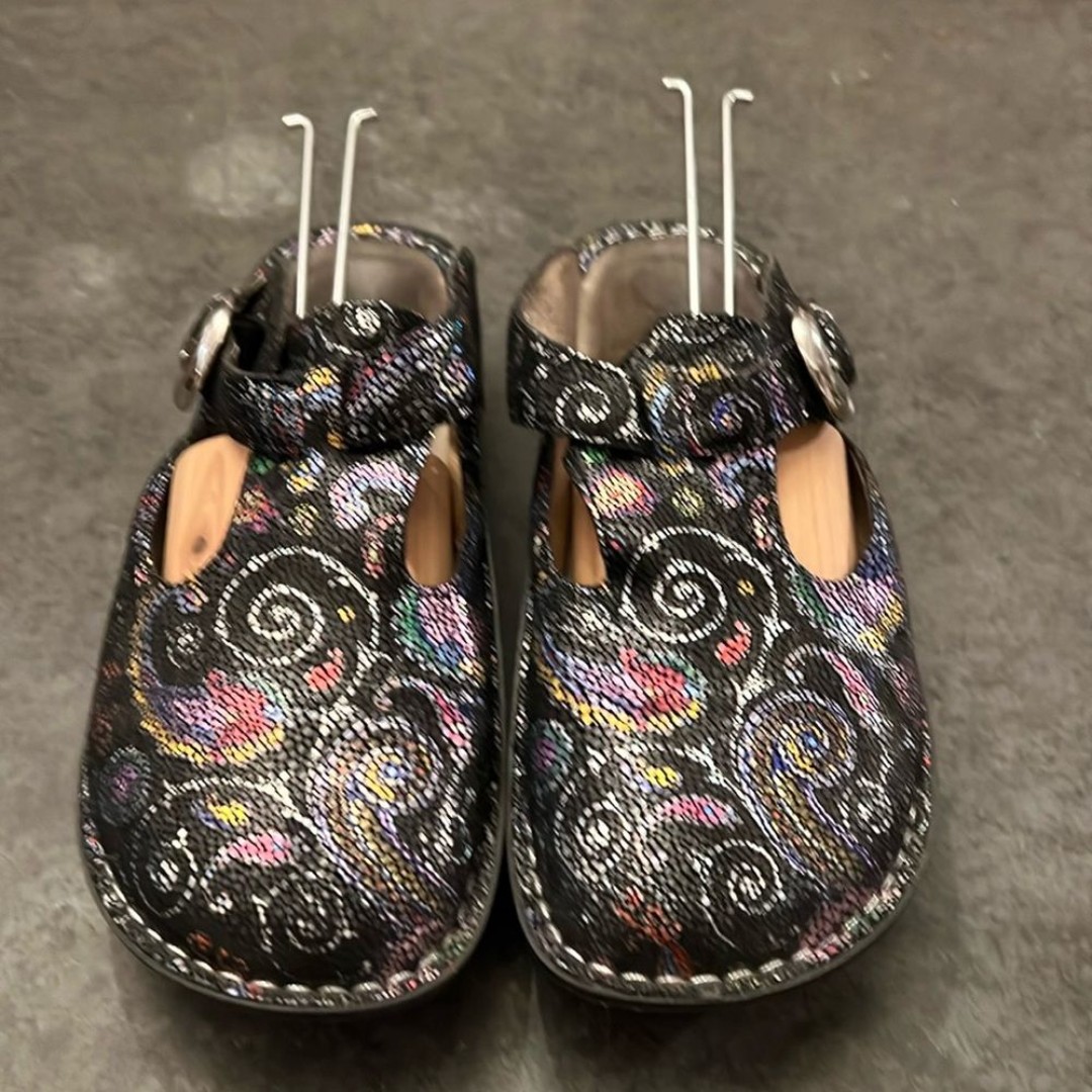 Allegria black colorful clogs size 38