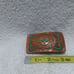Hand Tooled Leather Over Metal Buckle Brown Turquoise Sun God Great Vintage !!