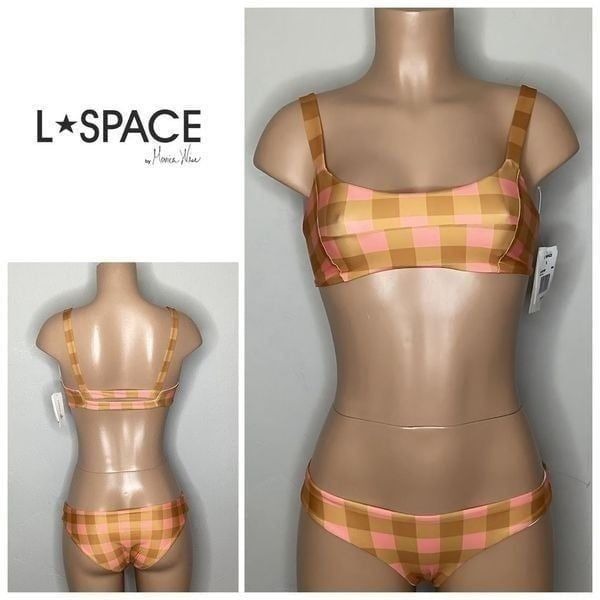 New. L*SPACE gingham bikini. Small. Retails 189