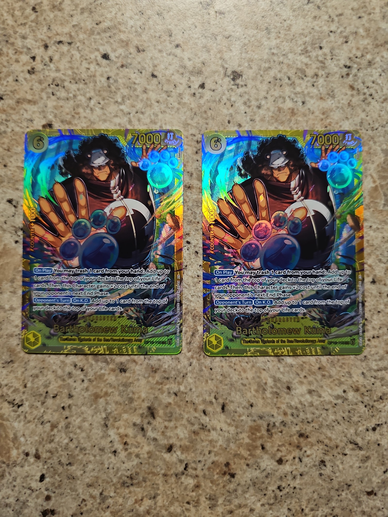 One Piece Bartholomew Kuma OP12-119 SEC x2