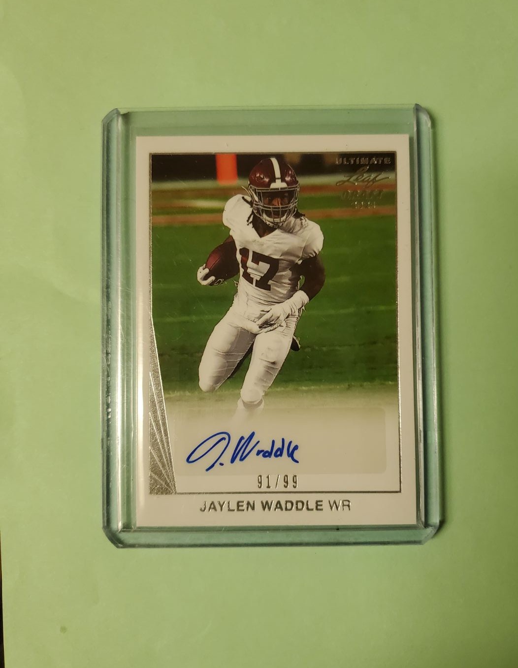 JAYLEN WADDLE AUTOGRAPHED /99 RC CARD