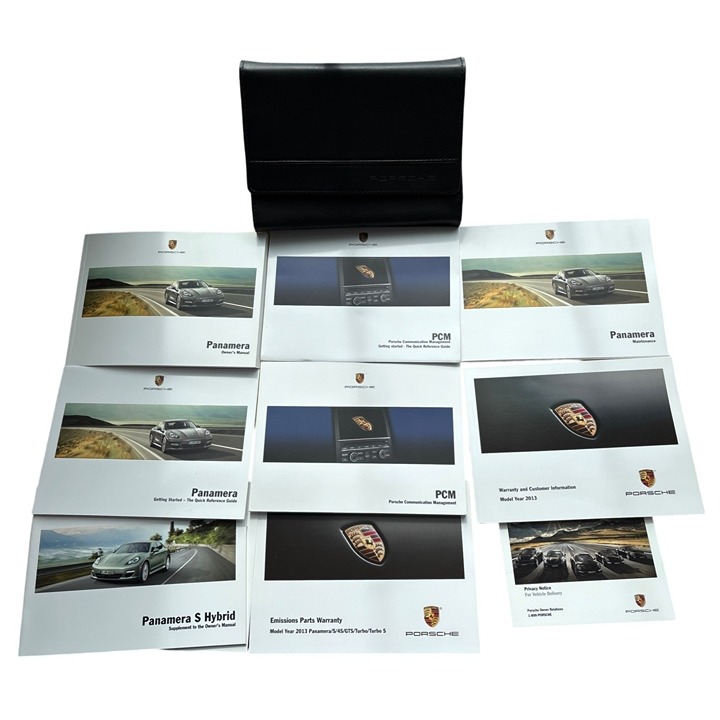Porsche Panamera 2013 Owners Manual Set Hybrid Supplement Quick Reference Guide