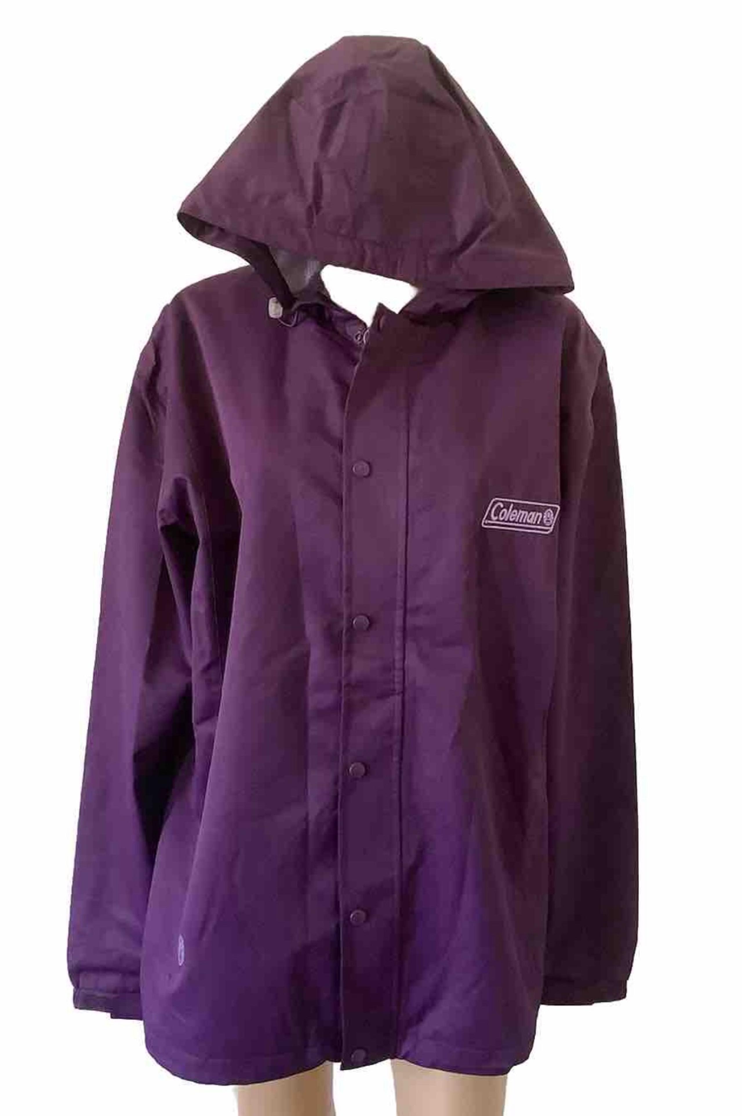 Coleman XL Women’s Wind Breaker water proof Purple , Oversized, Hooded,