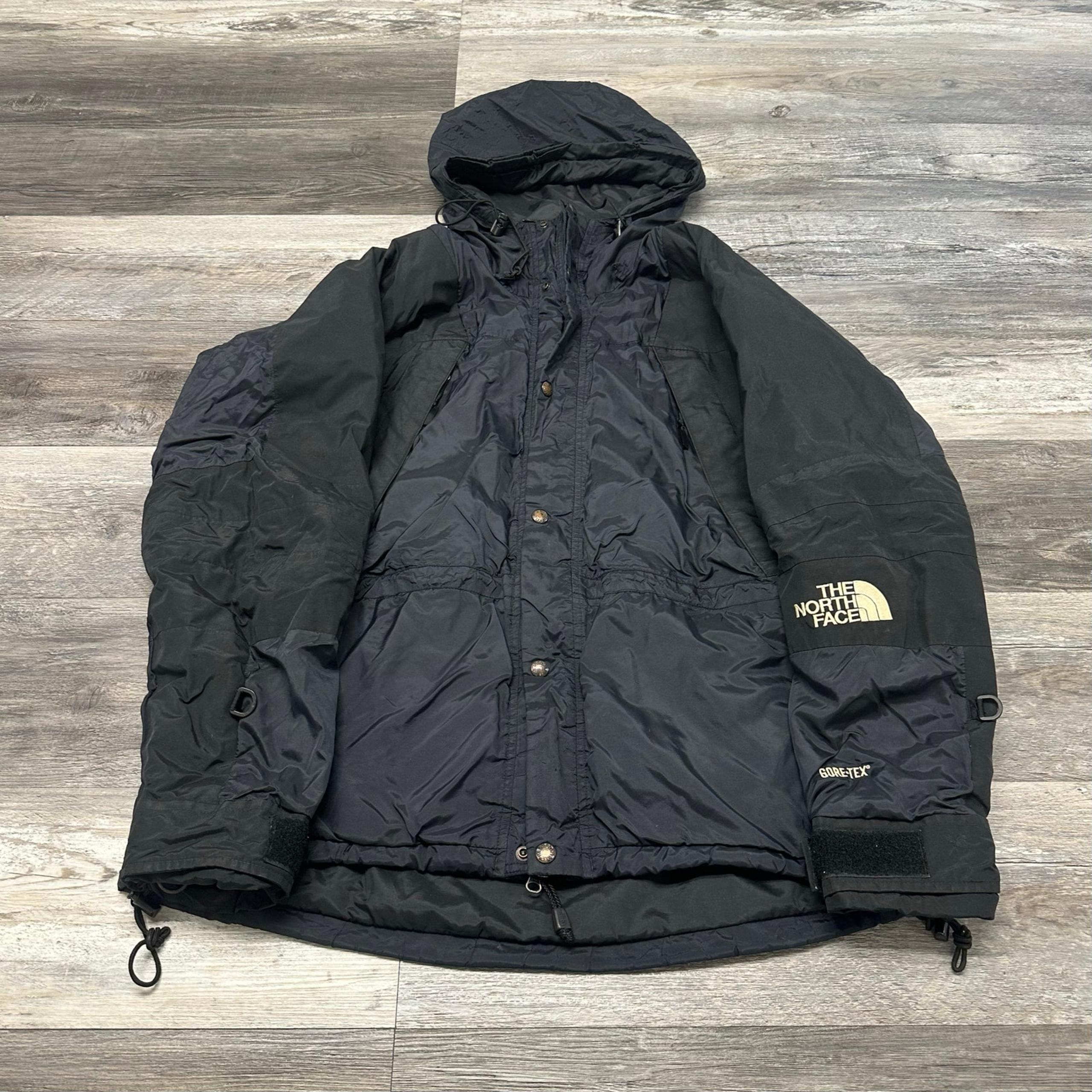 Vintage The North Face Gore-Tex Black Mens L Insulated Mountain Hooded Jacket